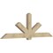 Ekena Millwork Kennewick Rough Sawn Timber Gable Bracket, Douglas Fir, 96"W x 32"H x 4"D x 6"F, 8/12 Pitch GBW096X32X0406KEN00RDF - alternate 2